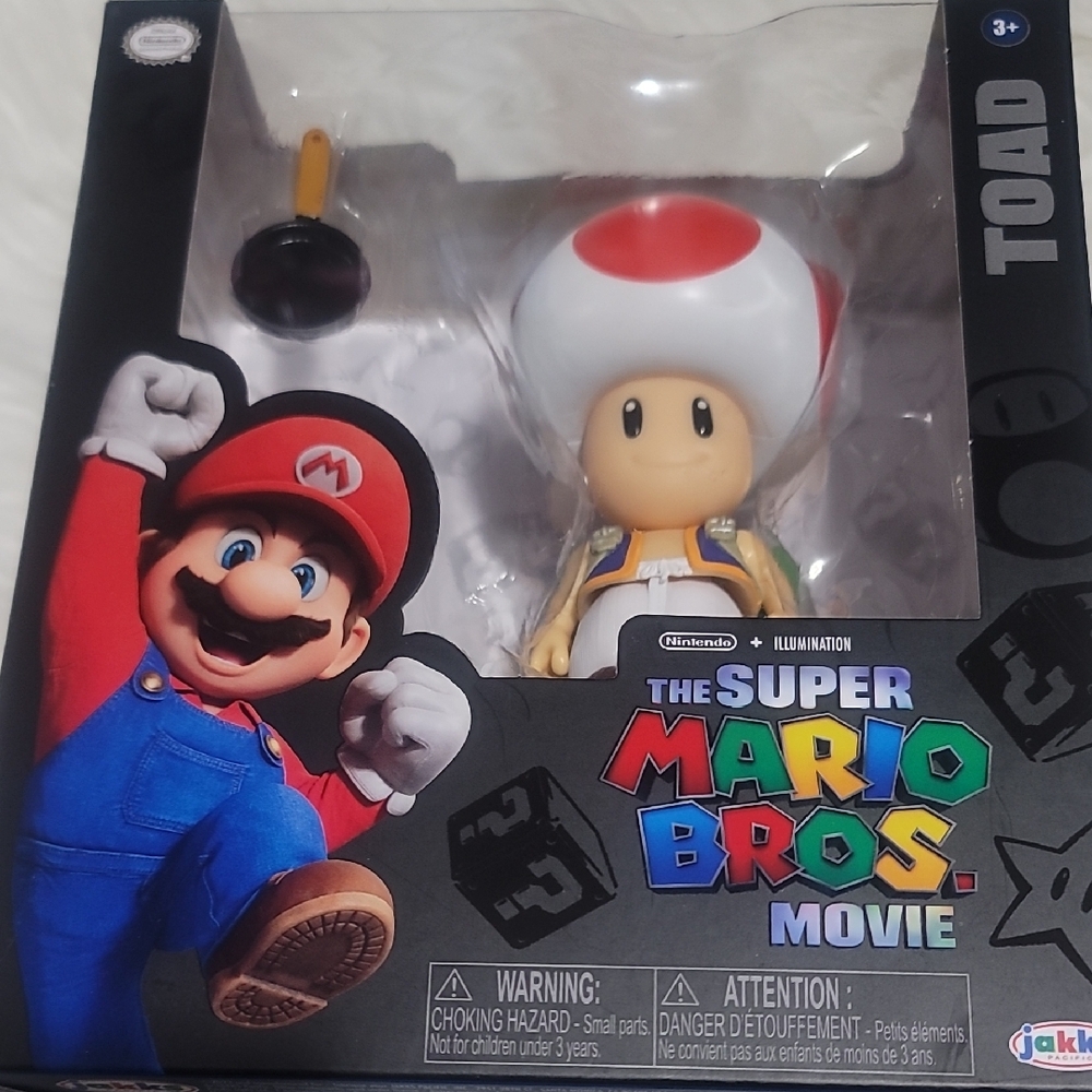 Nintendo Super Mario Bros Movie Toad Action Figure - Red, Blue, White - Picture 3 of 4